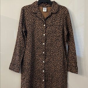 Lands' End Leopard Print sleep shirt in Tan and Black size M - never worn!